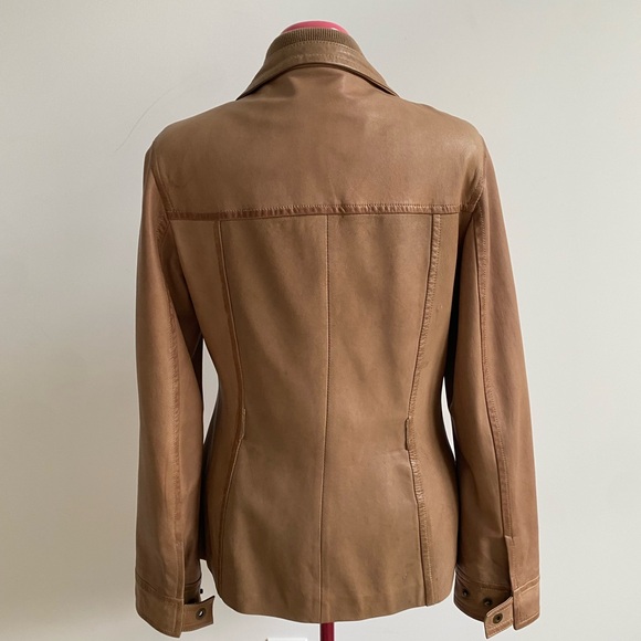 Danier Tan Leather Jacket - Picture 4 of 9